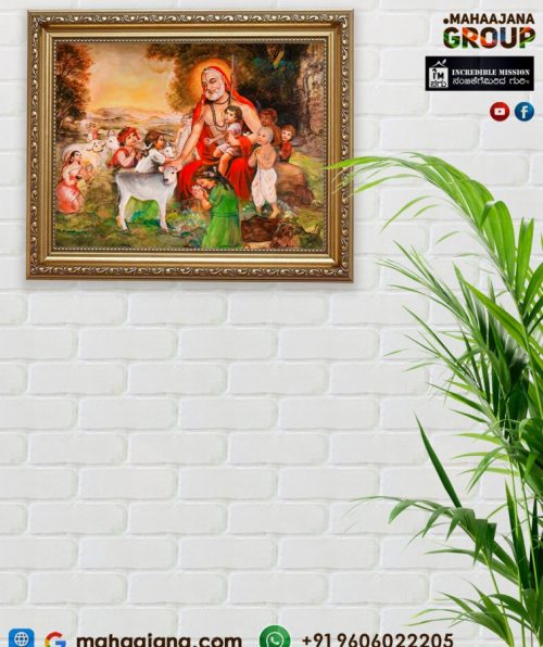 CHILDRENS WITH GURU SHREE RAGHAVENDRA SWAMYGALU – PHOTO FRAME WORK 02
